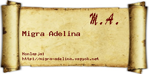 Migra Adelina névjegykártya